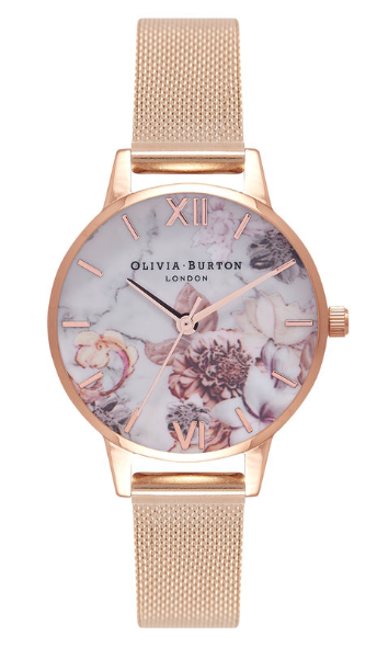 olivia burton watch, rose gold watch