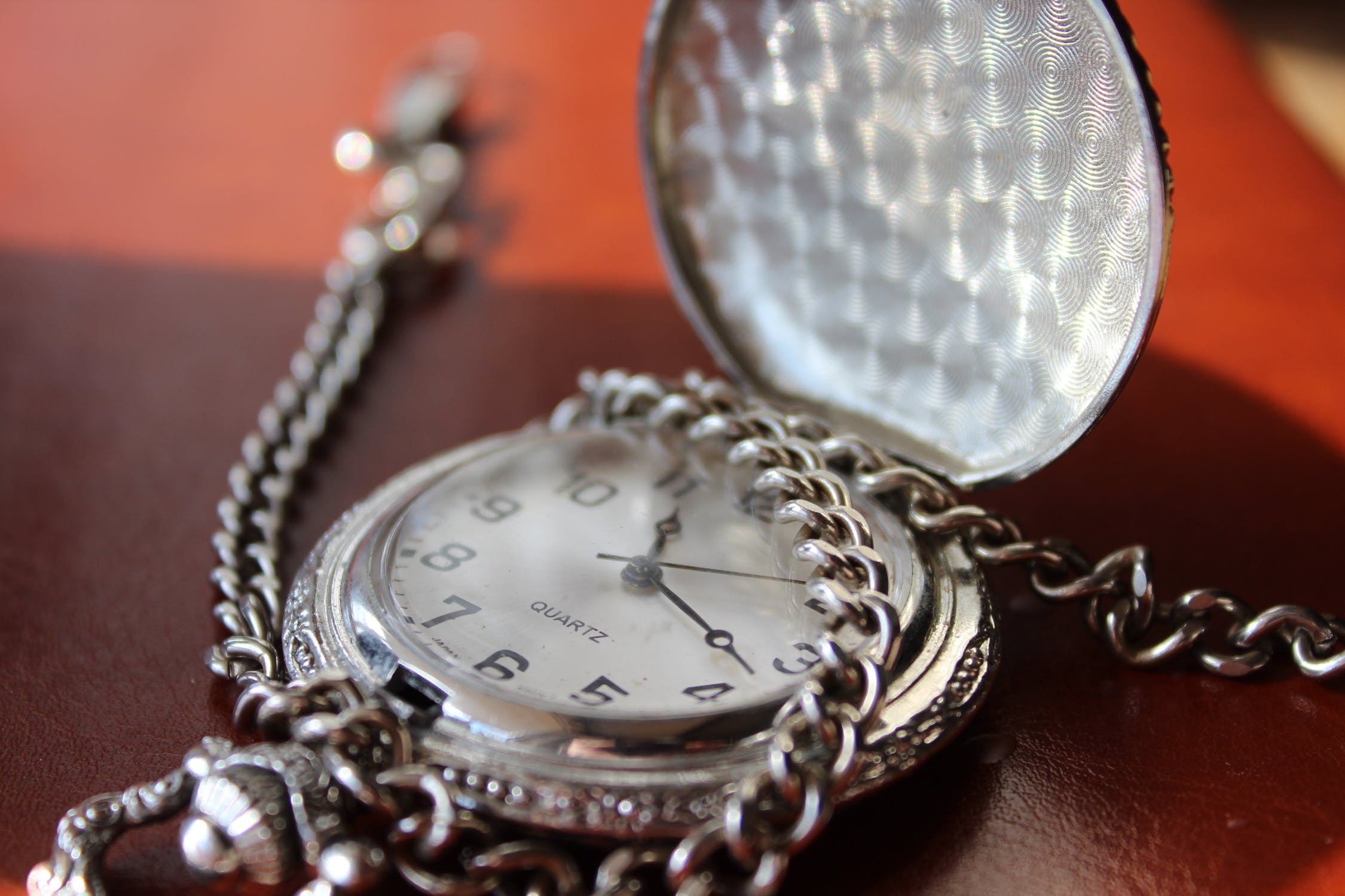 Pocket Watch, Silver Watch, Vintage Watch, Classic Watch, Quartz Watch
