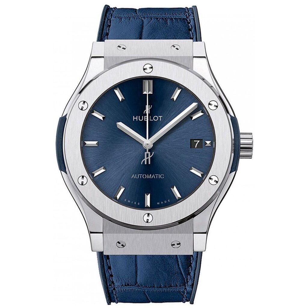 Hublot Classic Fusion Automatic, Blue Watch Face, Automatic Watches For Men, Date Display, Blue Strap