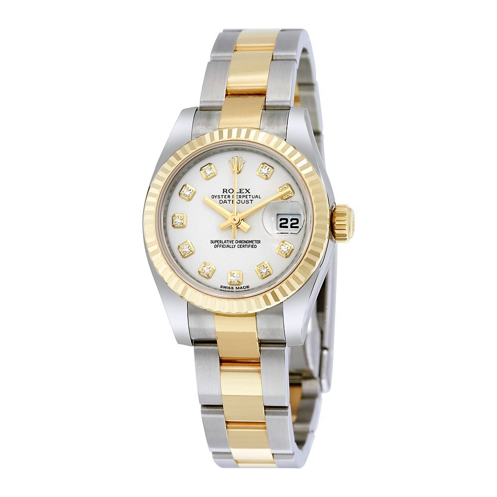Rolex Lady-Datejust, Date Display, Stainless-steel Watch, Silver Watch, Rolex Women's Watches
