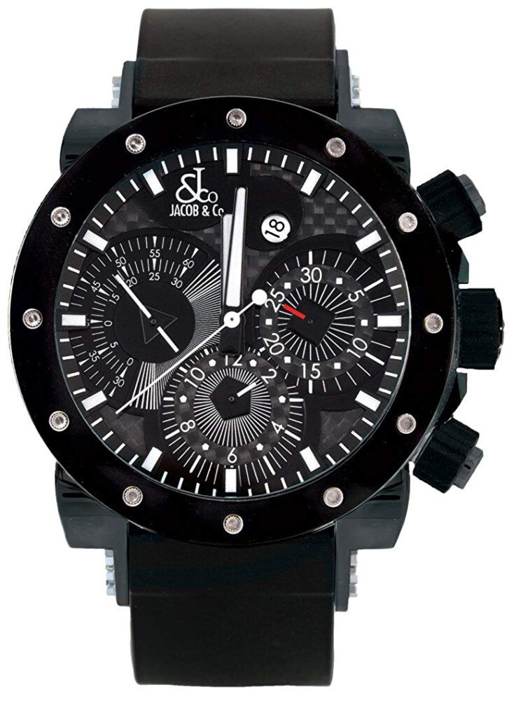 Jacob and Company Epic II, Black Watch, Date Display, Automatic Watch, Cristiano Ronaldo Watches