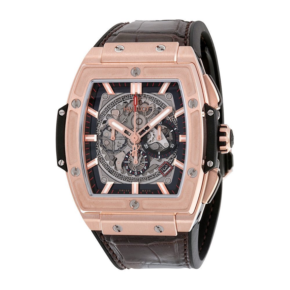 Hublot Spirit Of Big Bang King Gold Grey, Gold Watches For Men, Leather Watch, Luxury Watch