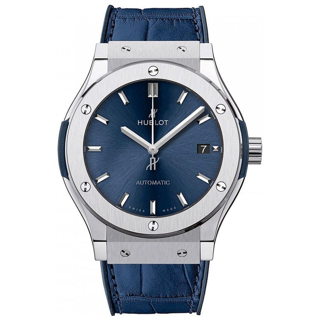 Hublot Classic Fusion, Blue Watch, Date Display, Automatic Watch, Swiss Watch