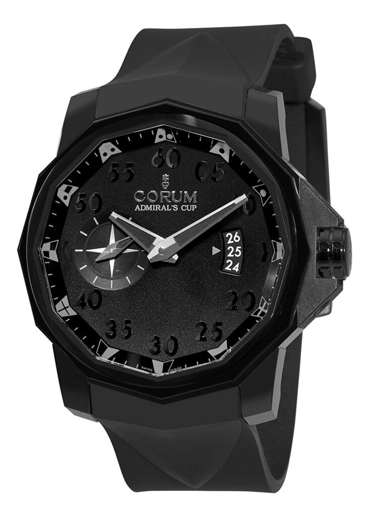 Corum Admiral’s Cup Competition 48mm, Diamond Watch, Black Watch, Date Display