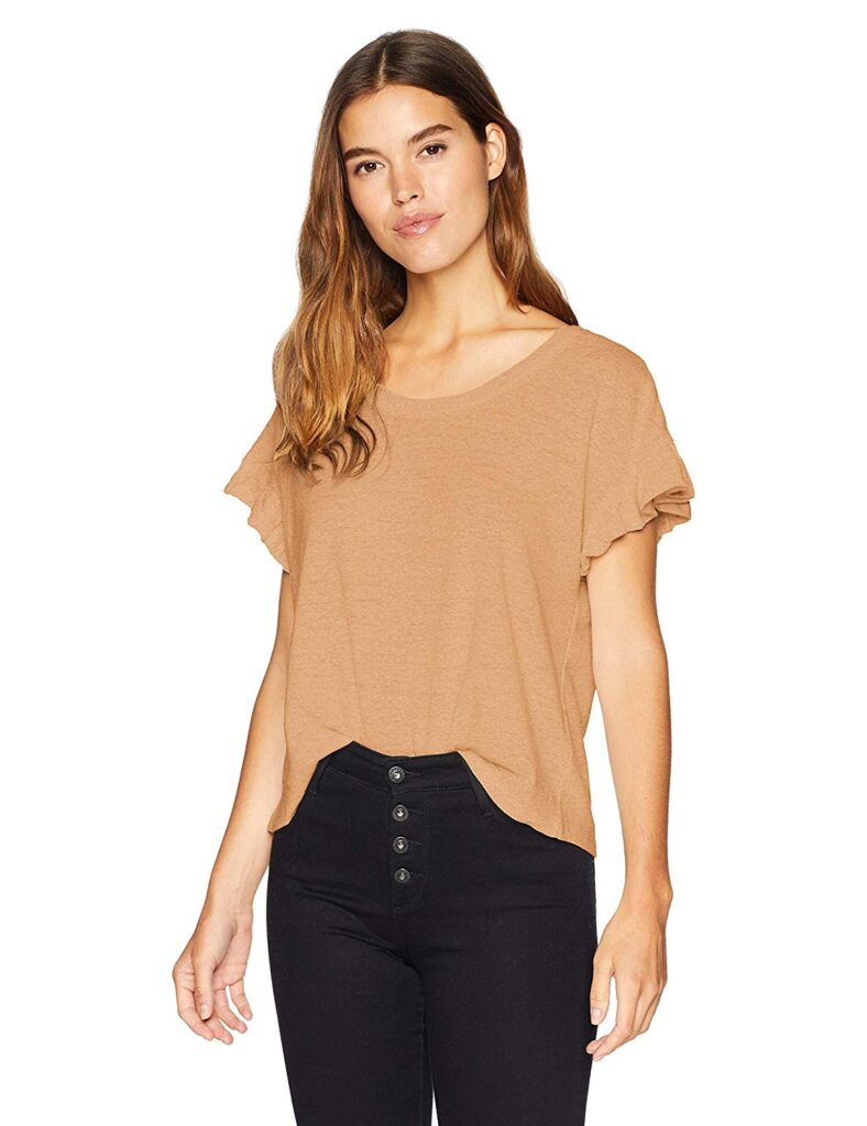 Boxy Sleeves, Brown Sleeves, Black Jeans, Woman, Fashion