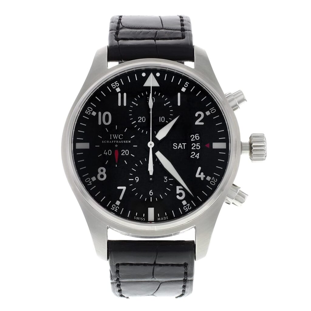 IWC Watch, Black Dial, Watch Style, Leather Watch, Swiss Watch