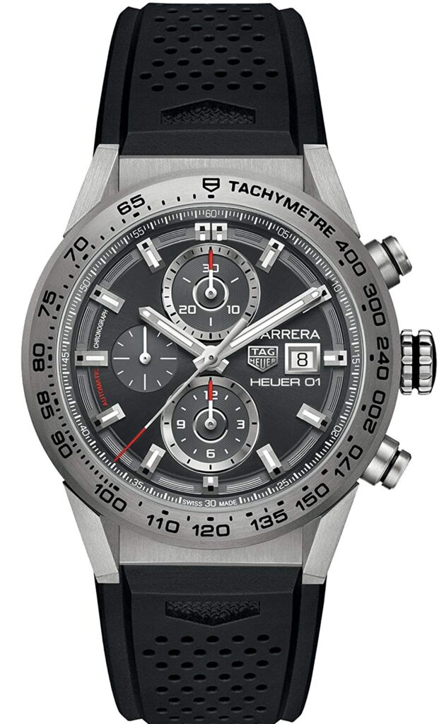 Carrera Heuer 01 Automatic Chronograph, Modern Watch, Tachymetre, Date Display, Racing Watches