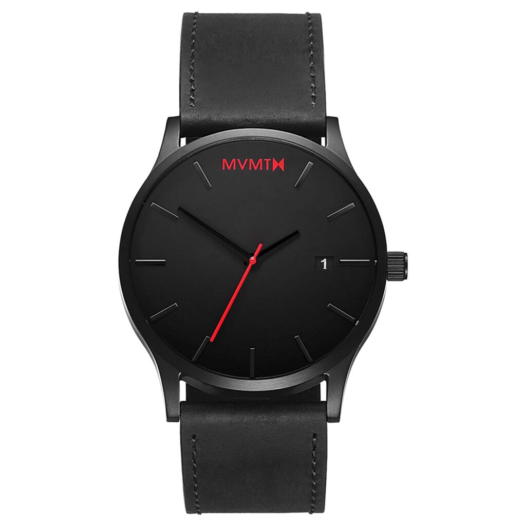 MVMT 45 MM Men's Analog Minimalist Watch, Millennial Watches, Black Watch, Date Display