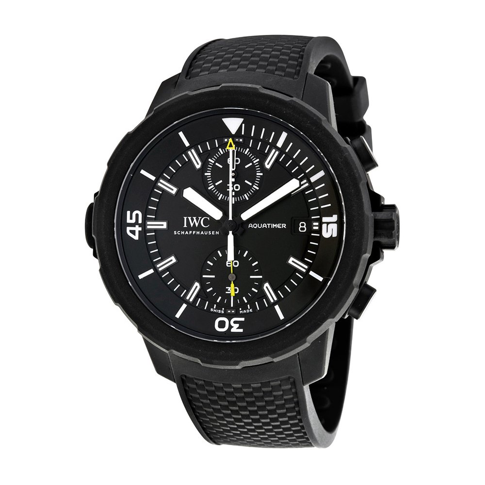 IWC Aquatimer Chronograph Edition “Galapagos Islands”, Black Watches, Swiss Made Watch, Automatic Watch