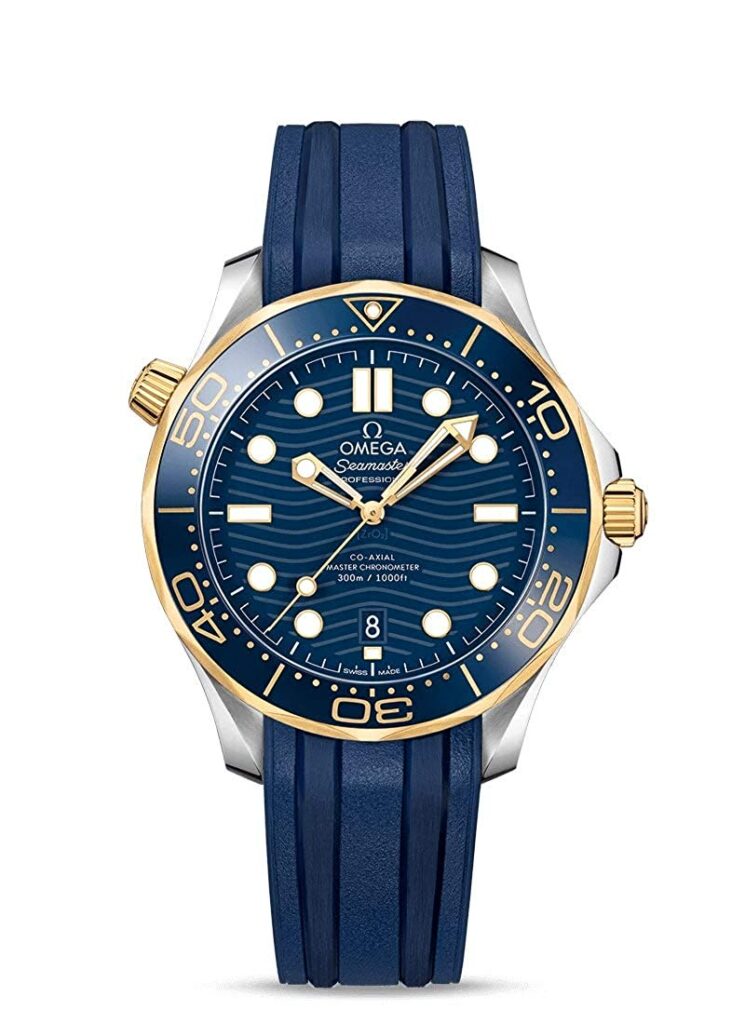 Omega Seamaster Diver 300m Co-Axial Master Chronometer 42mm Mens Watch, Watch Brands In-house, Blue Strap, Swiss Made Watch