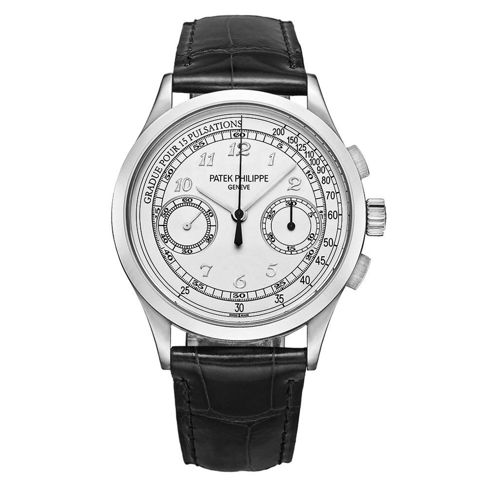 Patek Philippe Complications Chronograph Silvery White Dial Men's Watch 5170G-001, Luxury Watch, Silver Watch, Elegant Watch