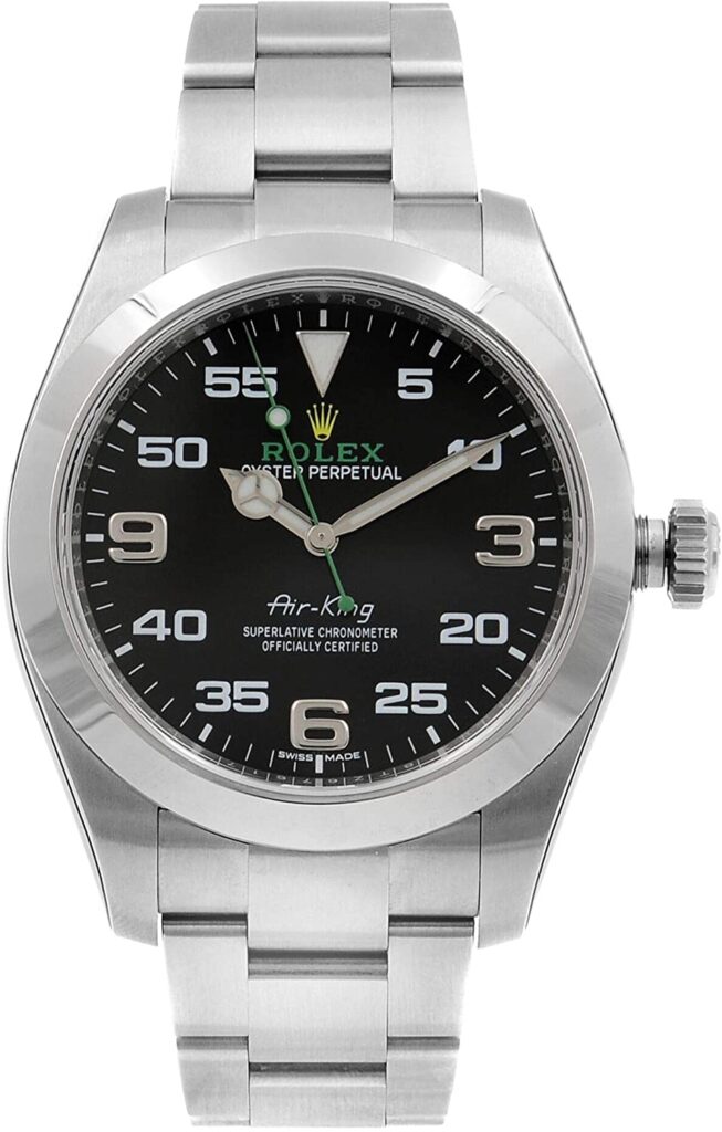 Rolex Air-King, Popular Rolex Models, Automatic Watch, Silver Strap, Swiss Watch