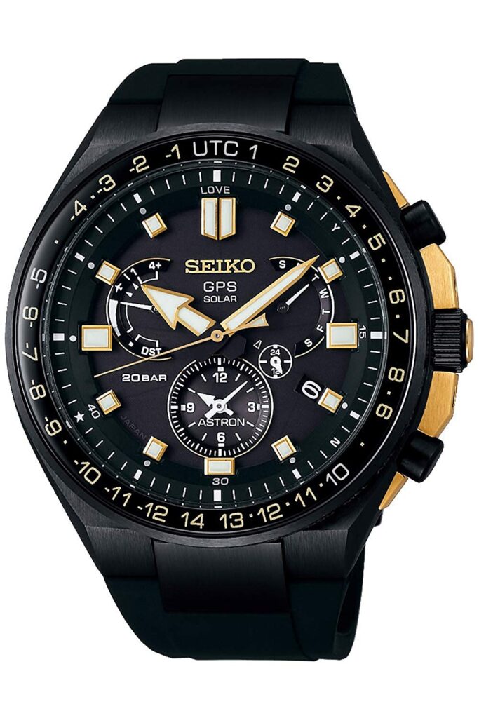 Seiko Astron SSE174J1, Solar Watch, Swiss Made Watch, Black Watch, Luxury Watch