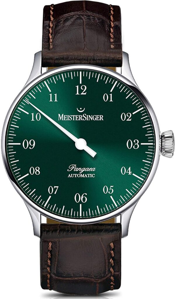 Meistersinger Pangea Day Date, Green Watch Face, Automatic Watch, Leather Watch, Men's Dress Watches