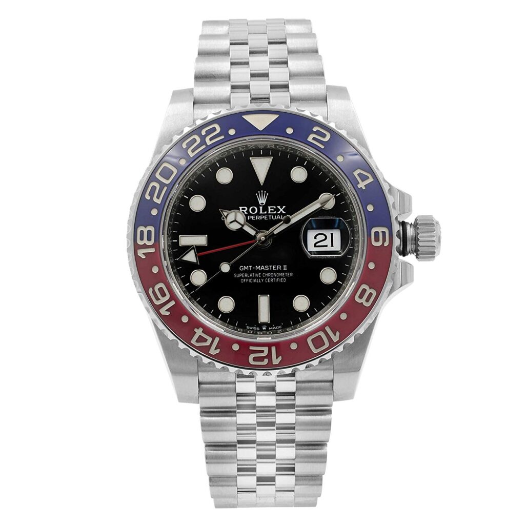 Rolex GMT-Master II, Silver Strap, Date Display, Automatic Watch, Popular Rolex Models