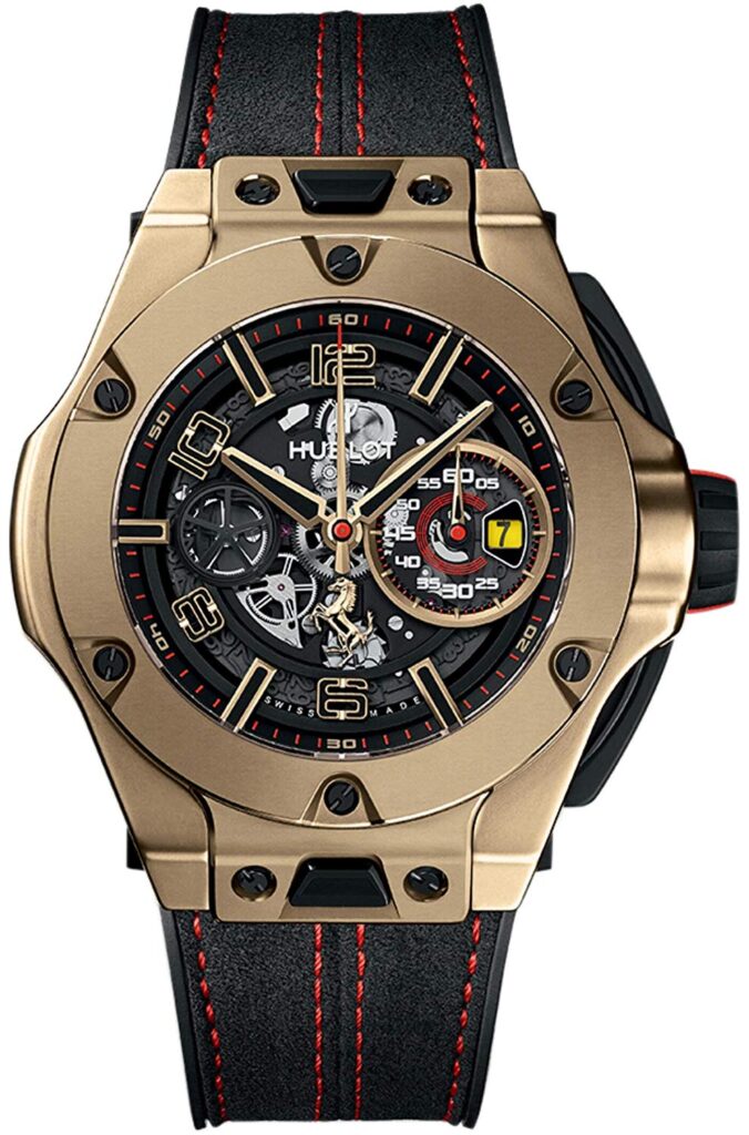 Limited Edition Magic Gold Hublot Big Bang Unico Ferrari 45mm Mens Watch, Watch Brands In-house, Modern Watch, Skeleton Watch