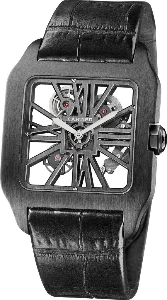 Cartier Santos-Dumont Skeleton Watch, Skeleton Watches, Distinct Watch, Square Watch