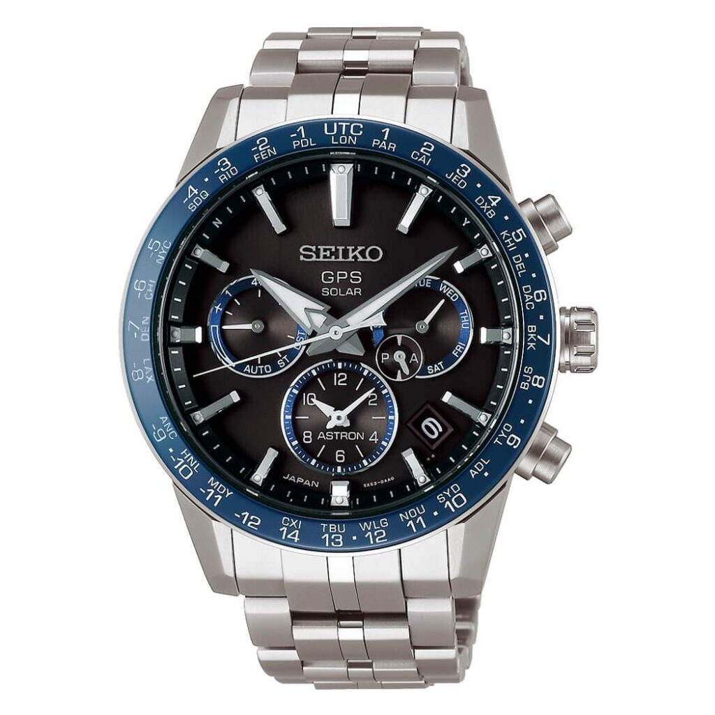 Seiko Astron Solar GPS Chronograph, Blue Watch Dial, Solar Watch, High-tech Watches, Swiss Watch, Japanese Watch