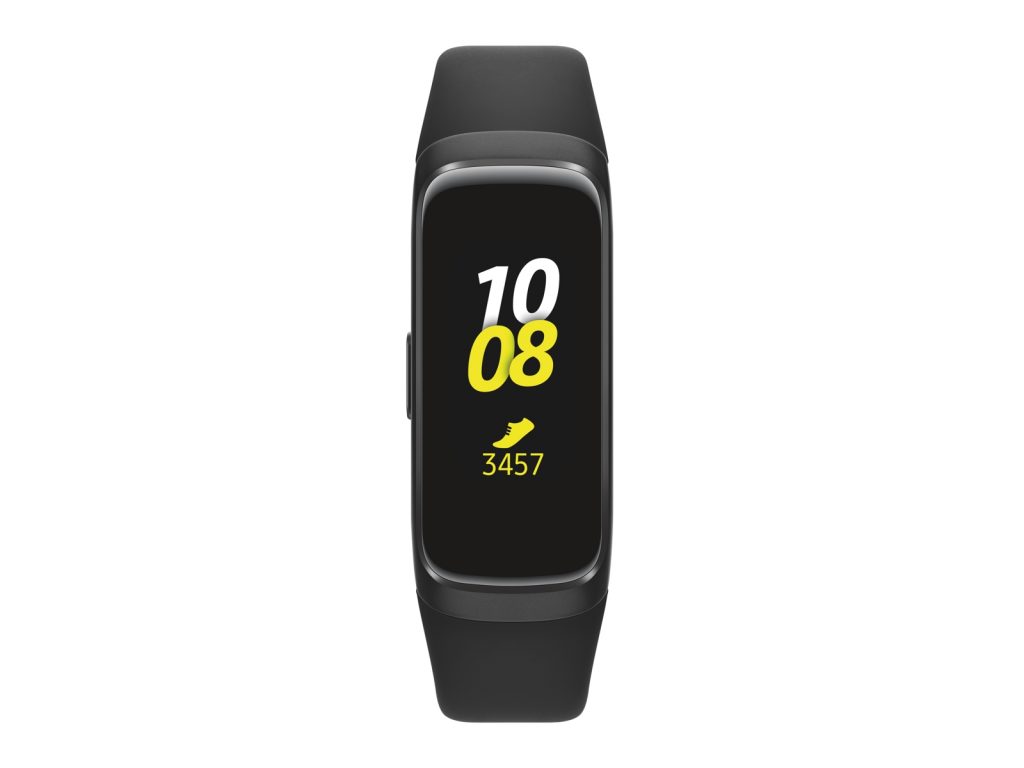 Samsung Galaxy Fit, Fitness Watch, Adaptive, Black, Yellow, Heart Rate Metre, Sleep Tracker