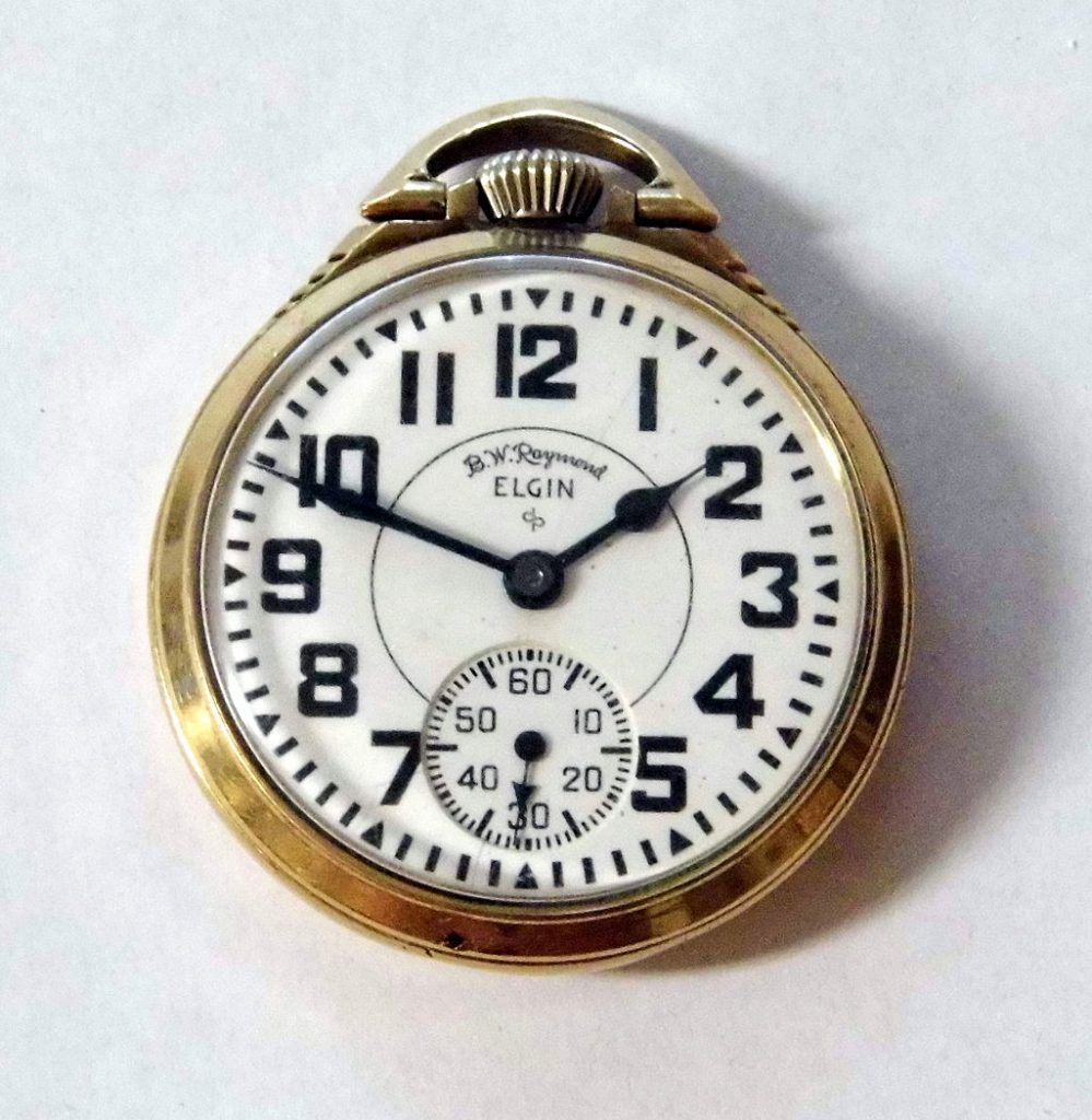 Vintage Elgin Railroad Pocket Watch, 10 K Gold Filled Case, 21 Jewel Watch, Old Watch, Classic Watch, Golden Watch