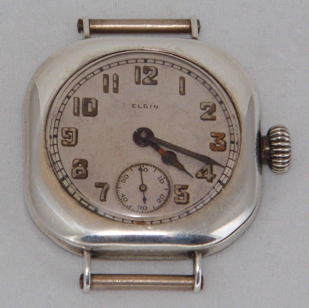 Vintage Elgin Men's Wrist Watch, Sterling Silver Case 7 Jewels Circa 1918, Old Watch, Classic Watch, Unique Watch