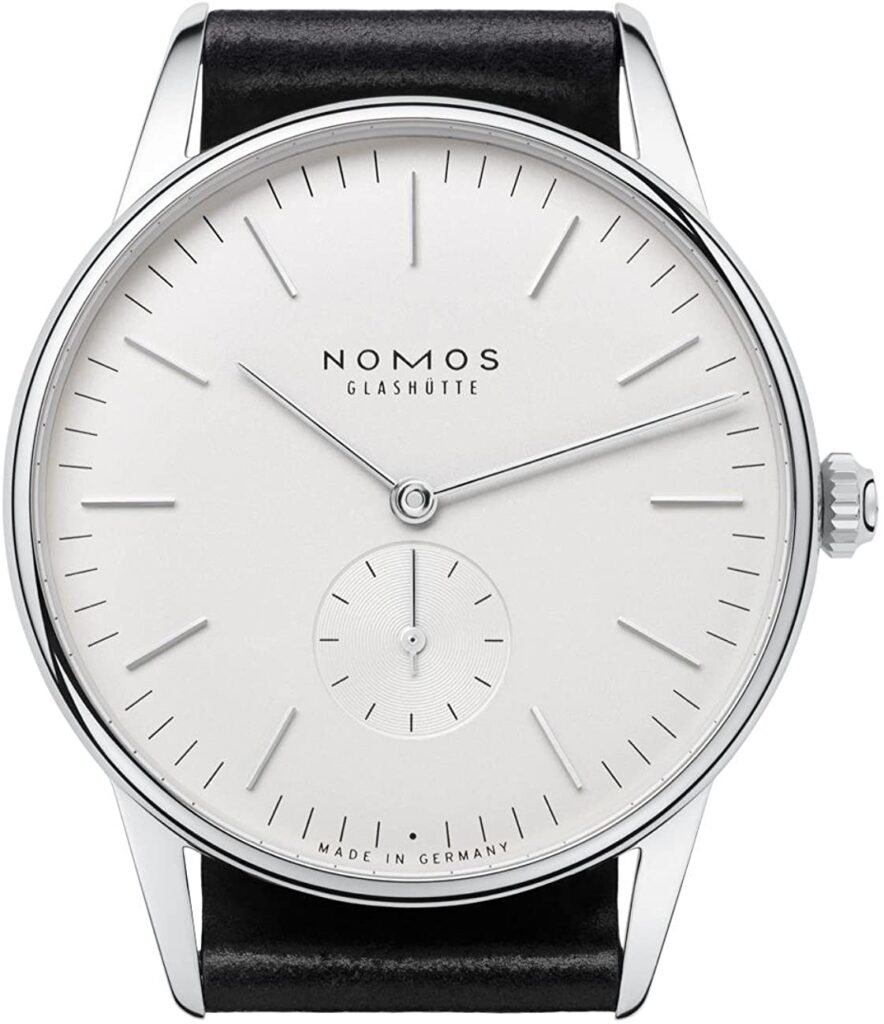 Nomos Orion 38, Nomos Watch, Simple Watch, Elegant Watch, Stainless Steel Watch, White Watch Face