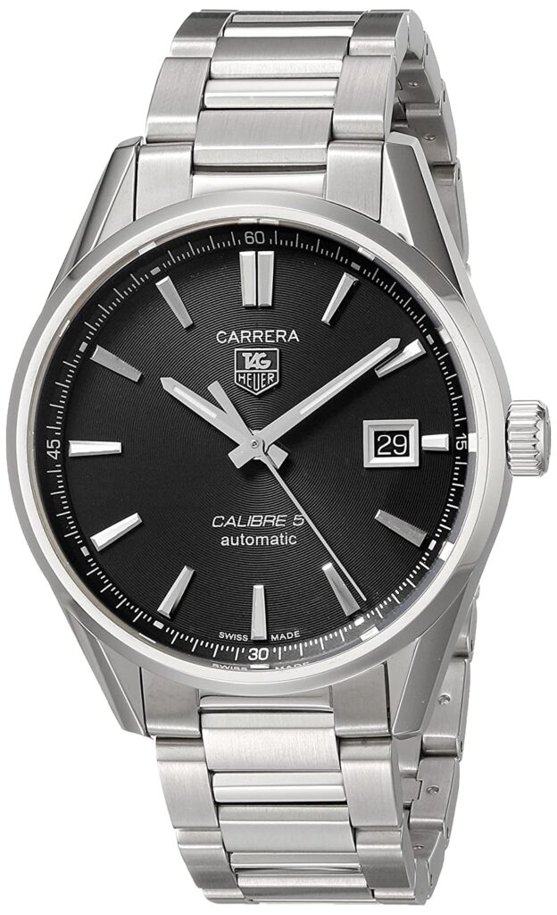 TAG Heuer Carrera Calibre 5, Steel Watch, Scratch-resistant, Silver Watch, Automatic Watch, Swiss Watch