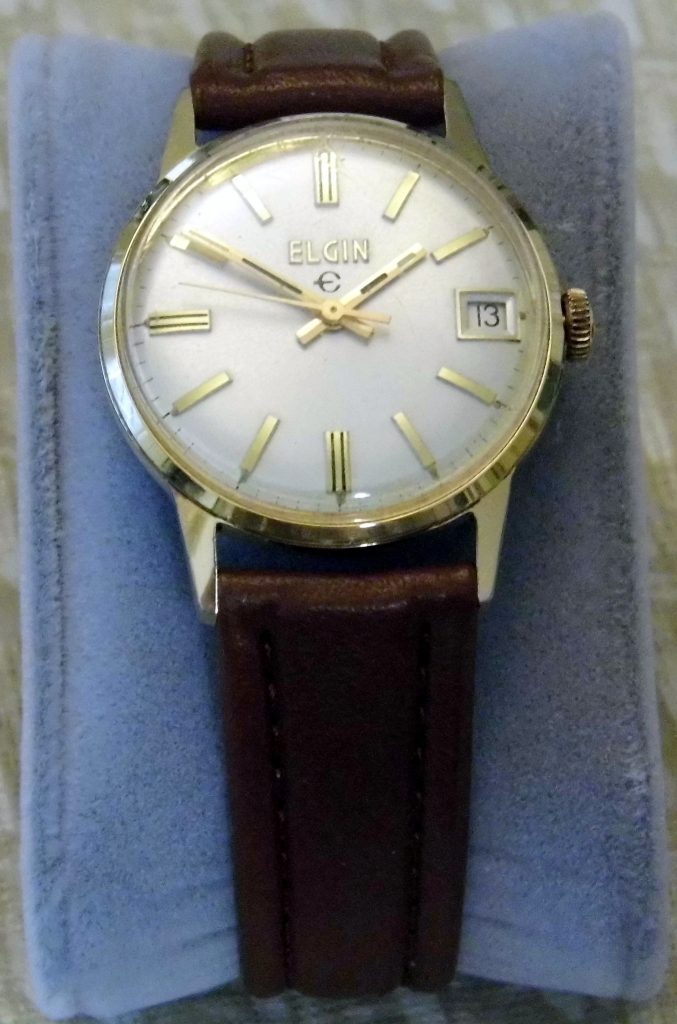 Vintage Elgin Manual-Wind Men's Goldtone Watch, 17 Jewel Watch, Swiss-Made Watch, Date Display, Analogue Watch