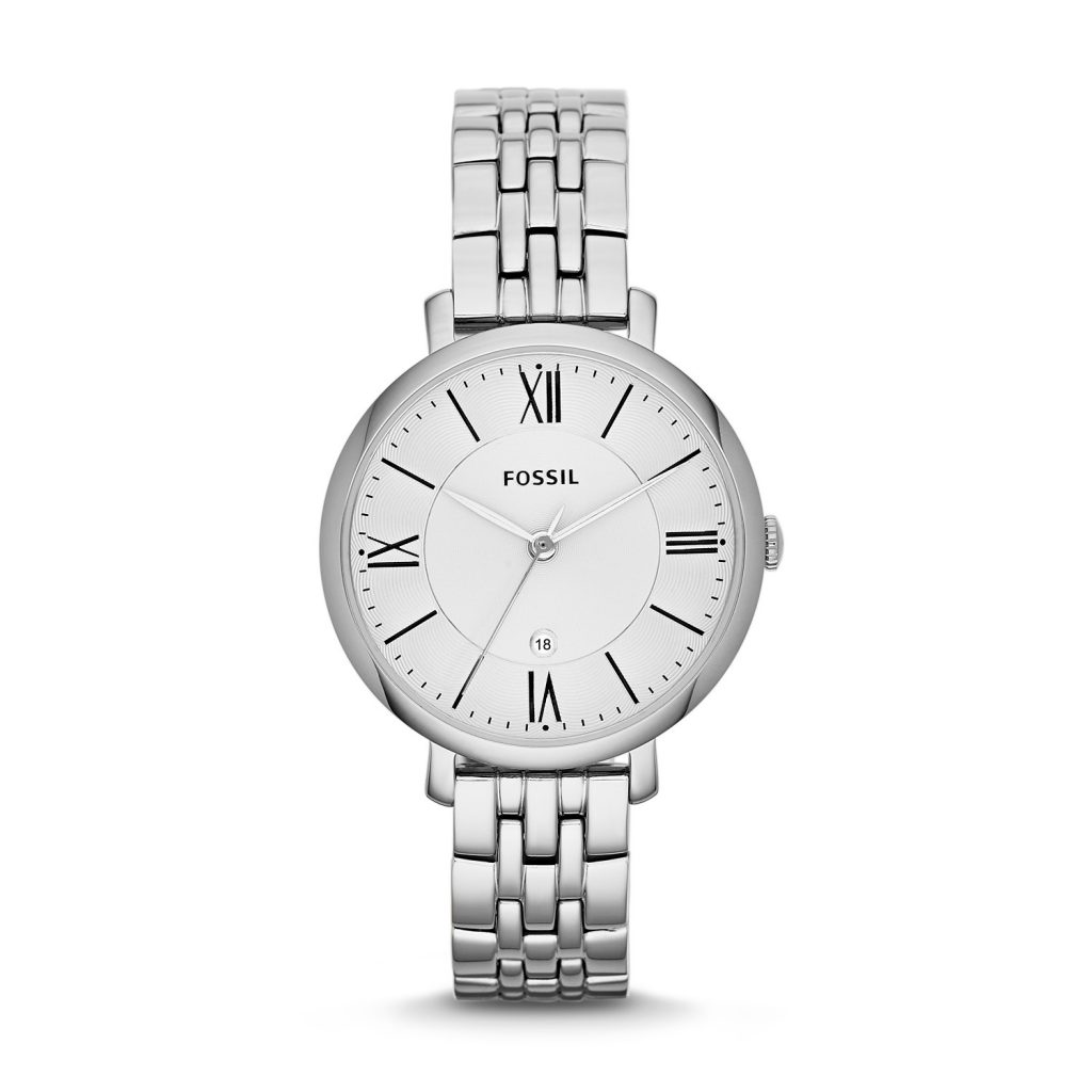 Fossil Jacqueline Stainless Steel Silver Watch, Luxury Watch, Analogue Watch, Stylish Watch