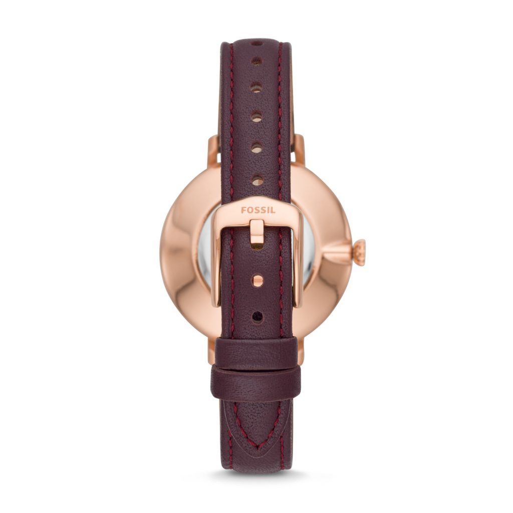 Fossil Kalya Three-Hand Fig Leather Watch, Leather Strap, Luxury Watch, Golden Watch