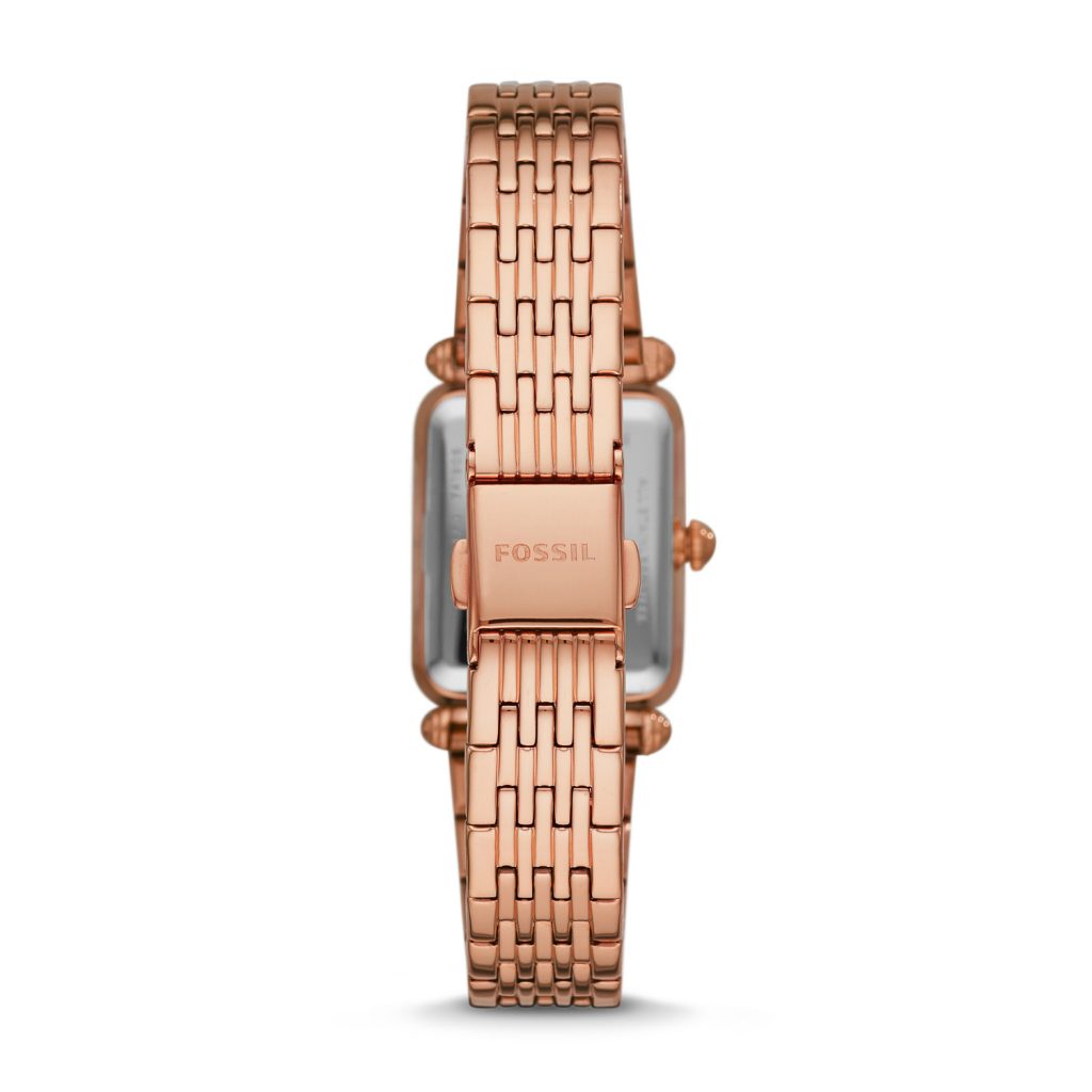 Fossil Lyric Three-Hand Rose Gold Tone Stainless Steel Bracelet, Gold Watch, Luxury Watch, American Watch 