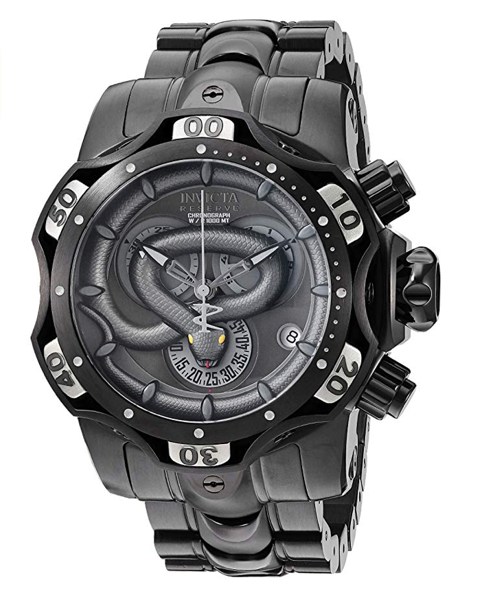 Invicta Watches, Invicta Venom, Black Watch, Wristwatch, Swiss Watch