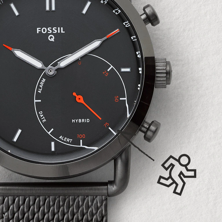 Fossil Hybrid Smartwatch Jacqueline Activity Tracker, Modern Watch, Black Watch, Convenient Watch