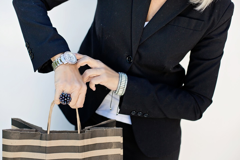 Woman, Luxury Watch, Wristwatch, Convenience, Paperbag, Suit