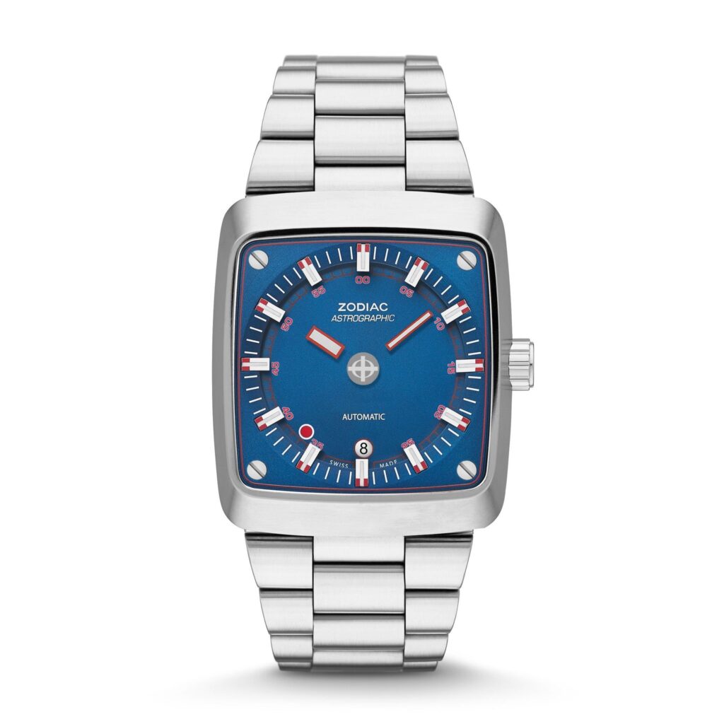 Zodiac Astrographic Watch, High Quality Watch, Automatic Watch, Blue Watch Face