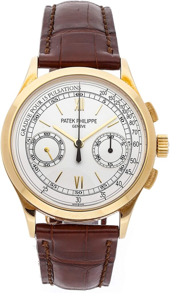 Patek Philippe Complications Chronograph Watch, Leather Watch, Analogue Watch, Swiss Watch