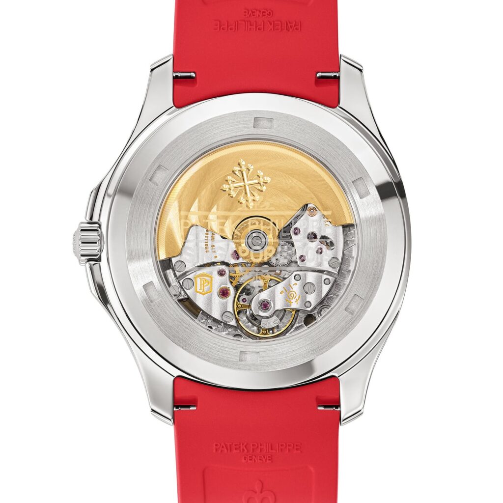 Patek Philippe Aquanaut 5167A Backcase, Luxury Watch, Watch Movements, Red Strap