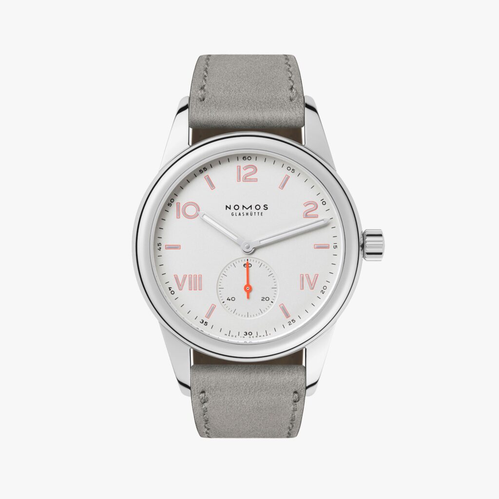 Nomos Club Campus, German Watches, Unique Watch Feature, Gray Watch Strap